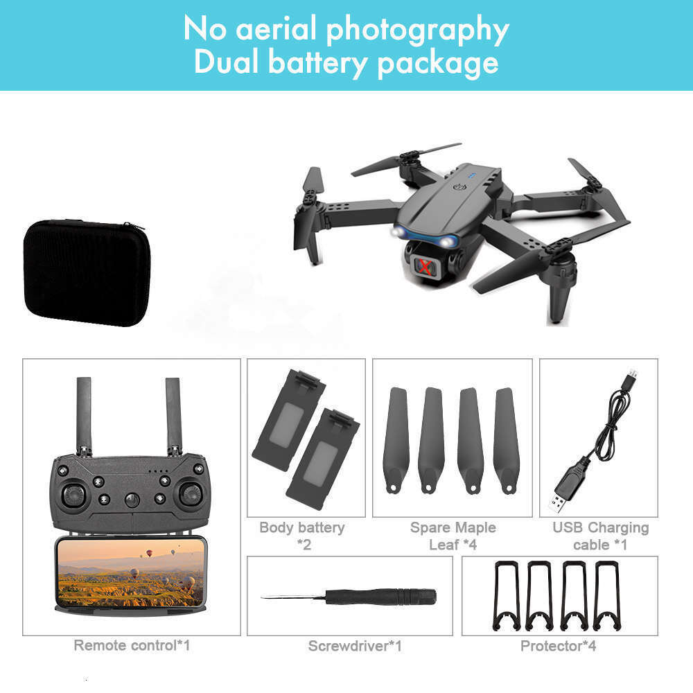 E99PRO Remote Control Obstacle Avoidance K3 Drone HD Aerial Photography 4K Dual Camera Stacked Quadcopter Aircraft