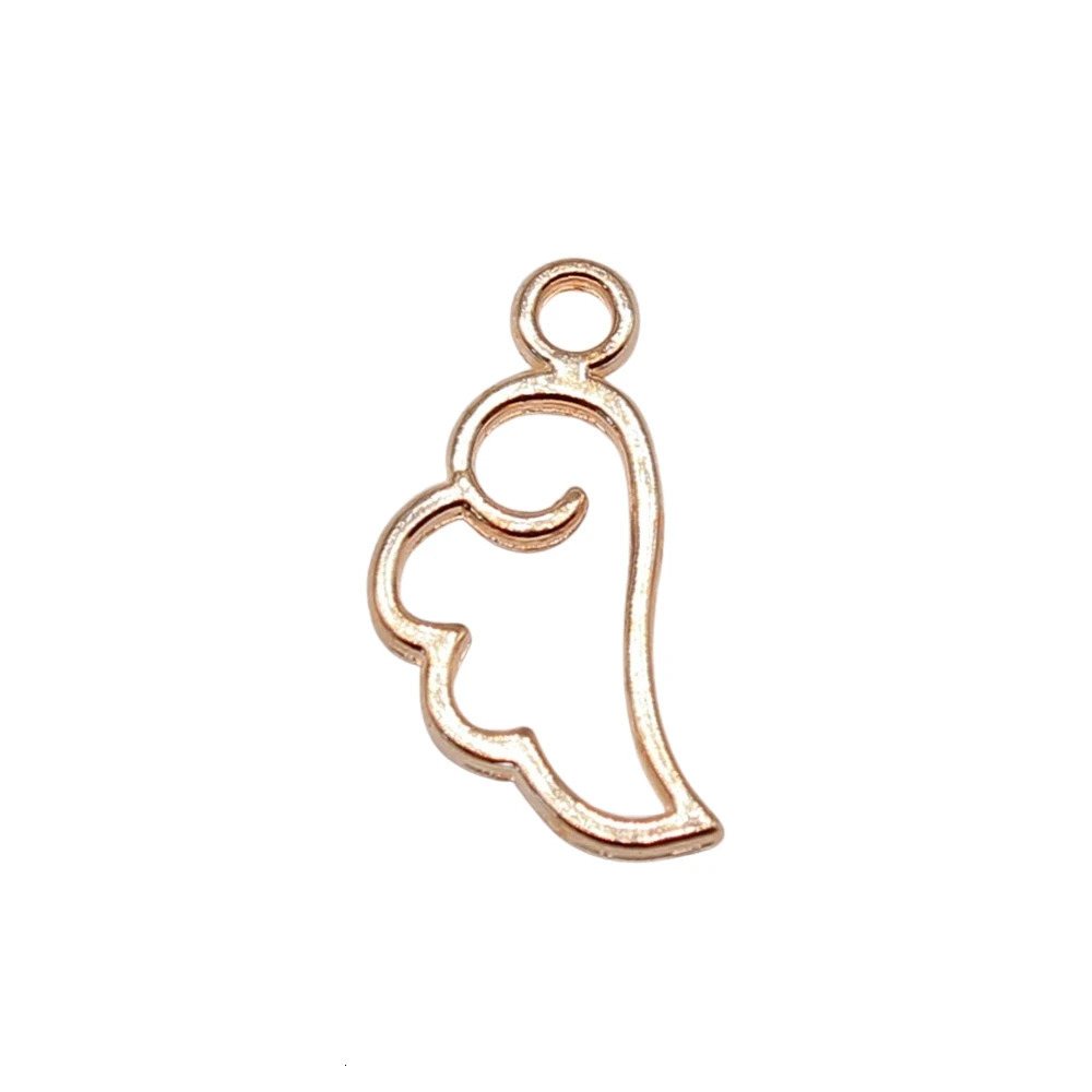 WYSIWYG 40 pieces of 18x9mm 3color cute Little Sky Angel Wing Talisman used for jewelry making bracelet necklace 250325