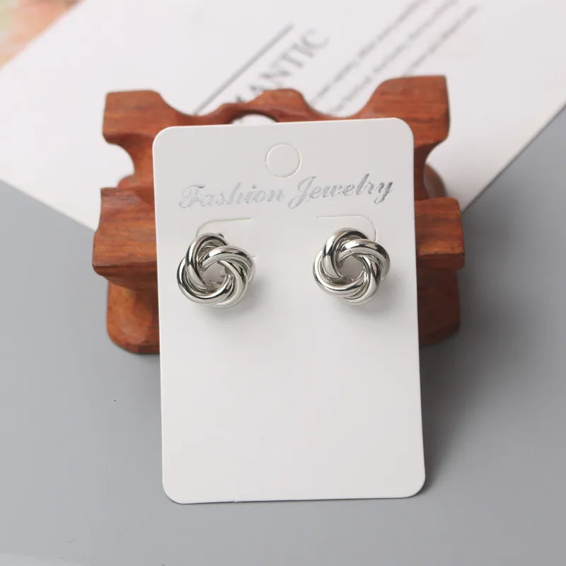 Tiny Metal Stud Earrings for Women Gold Color Twist Round Earrings Small Unusual Earrings boucles doreilles Fashion Jewelry 251131