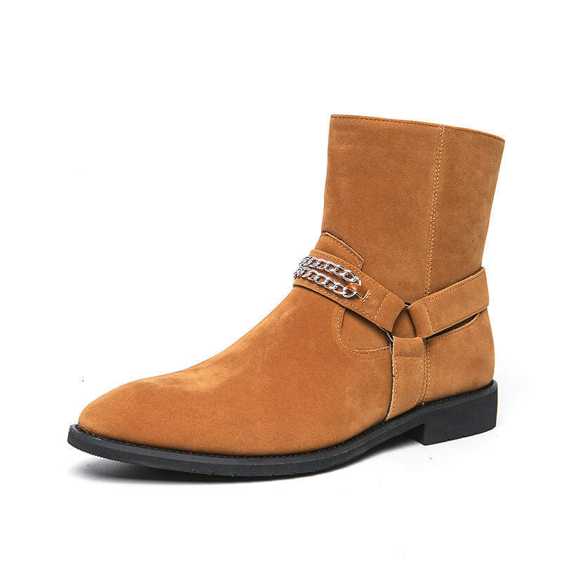 Large Martin Chelsea for men, sizes 36-46, fashionable British zipper men's mid calf cowboy boots