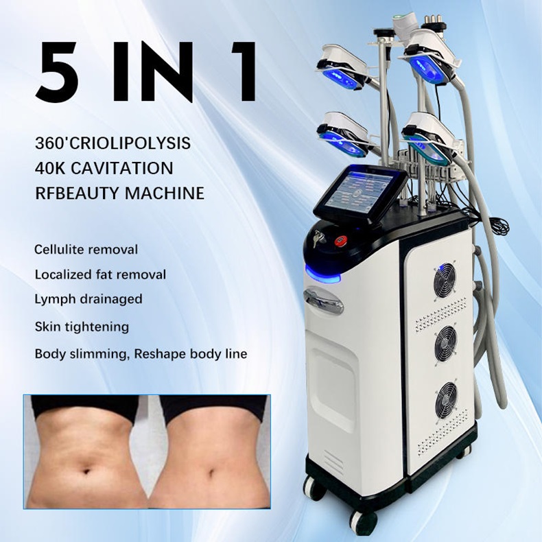 360 Cryotherapy Cold Free 40k Vacuum Rf Slimming Lipolaser Reduce Weight Loss Cellulite Body Slimming Machine Cryolipolyse Slimming 40K Cavitation RF 