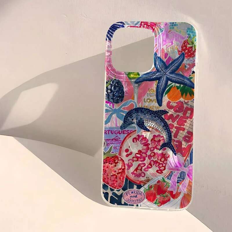 Seaside Scenery Wave Beach Pattern Phone CaseFor iPhone 15 14 13 12 11 Pro 16E XS XR Max 7 8 16 Plus SE2 Shockproof Cover