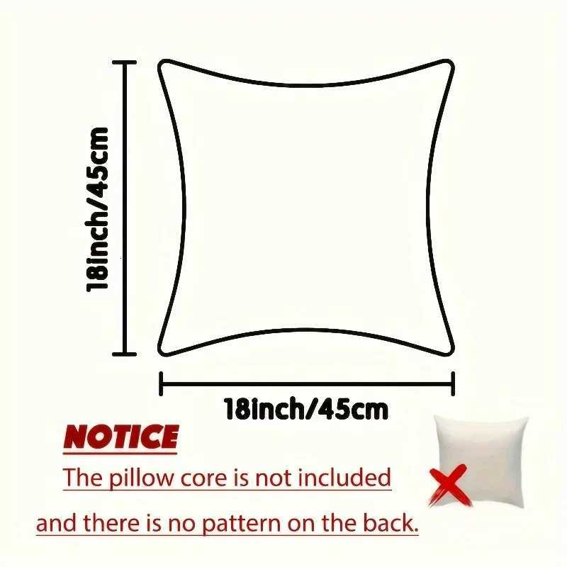4pcs Christmas Gingerbread Pillow Covers Bell Candy Cane Print 2D Polyester Zipper Closure for Sofa Decor Y251105