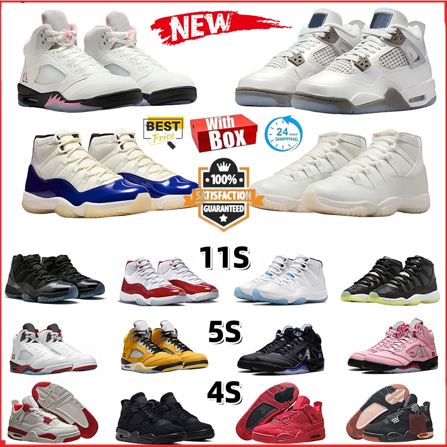 With Box designer shoes 4S 5s 11s basketball shoes for men women Blue Chill 35th Anniversary FIRE RED 285 Pearl Rare mens sneakers womens trainers sports outdoor shoe