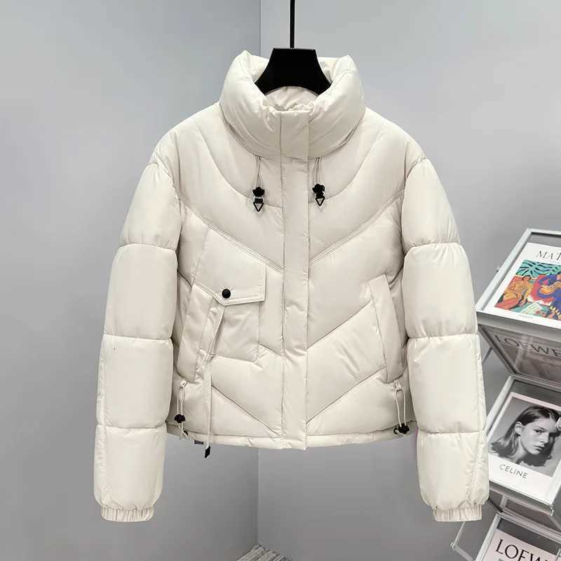 Winter Women Thicke Stand-up Collar Cotton-padded Jacket Autumn Short Jacket Casual Warm Down Coat Female Parkas OuterwearT251105
