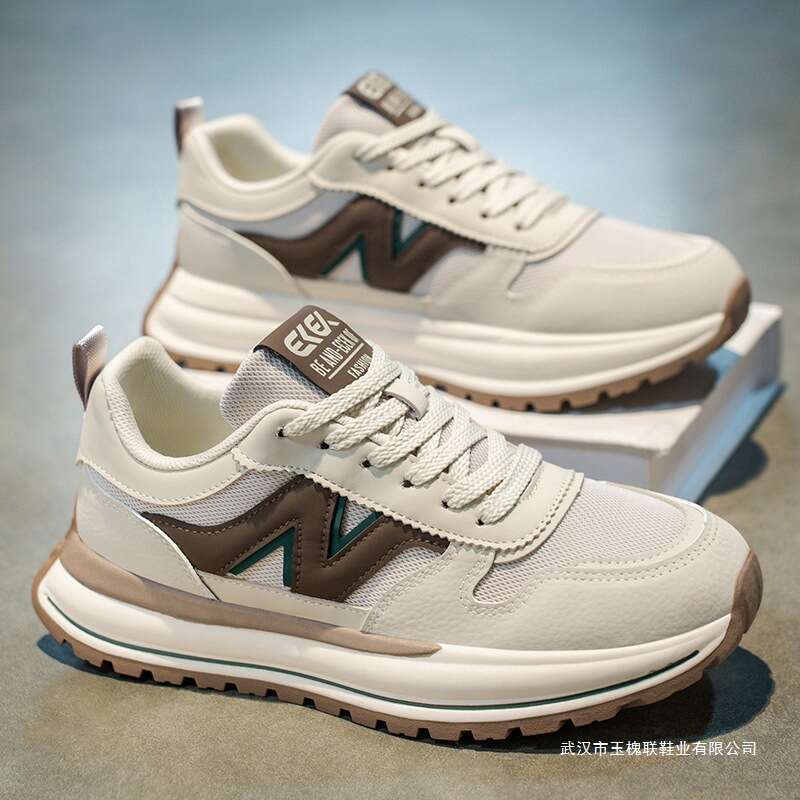 2025 New Autumn Mesh Breathable Versatile Casual Sports Men's Running Thick Sole Forrest Gump Dad Shoes