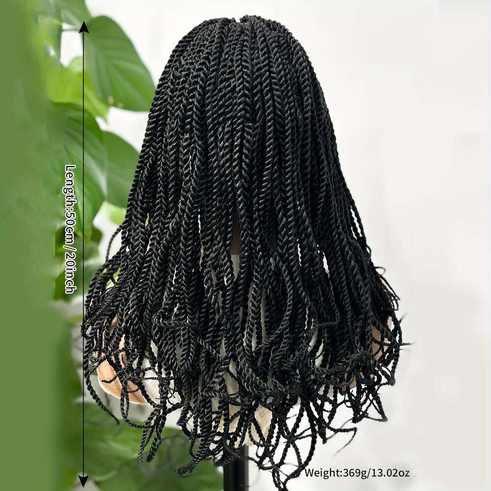 Elegant Short 9X6 Lace Front Braided Hairstyle - Pre-Plucked, Square Parted Knotless With Fine Strands