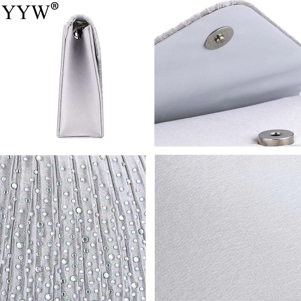 14 color womens wedding clutch handbag shoulder bag envelope clutch wallet womens diamond evening party ball bag 250402