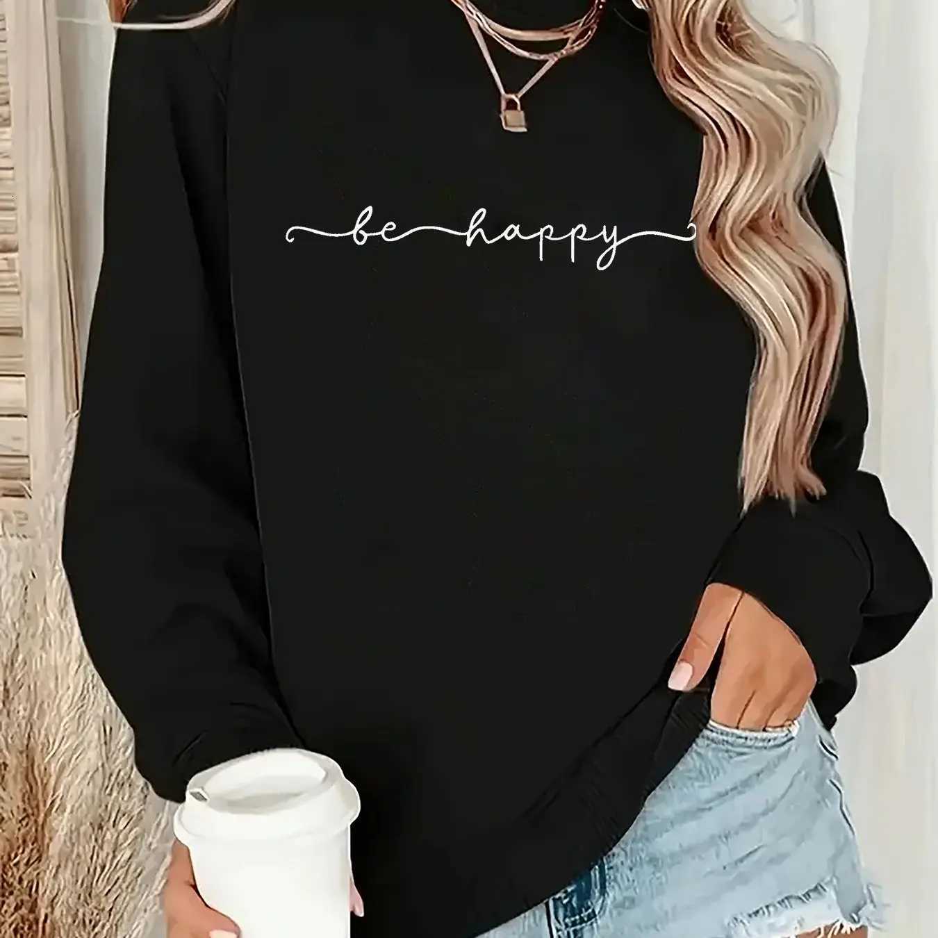 Womens Casual Heart Print Pullover Sweatshirt Geometric Design Long Sleeve Round Neck Machine Washable Regular Fit for AutumT251105