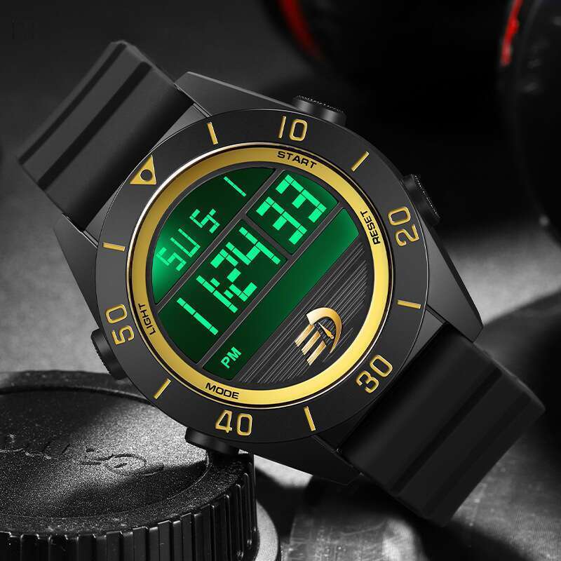 DHwatches Sanda Sports Casual for Men, Student Night Light Trendy Fashionable Waterproof Single Display Digital Electronic Watch