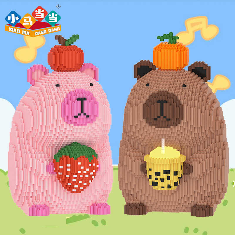 Capibara compatible building block assembly toys for boys and girls, educational three-dimensional figurines as birthday gifts