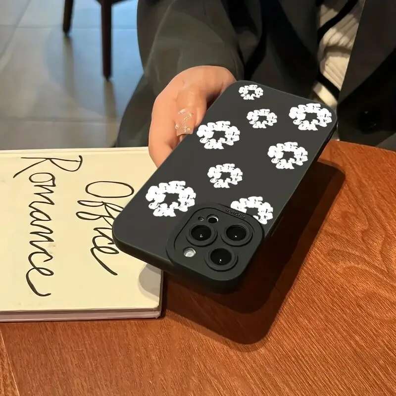 Case For 16 Cases iPhone 11 12 13 14 Pro Max X XS XR 7 8 16E 15 Plus Black Stylish wer Patterned Design Phone Cover