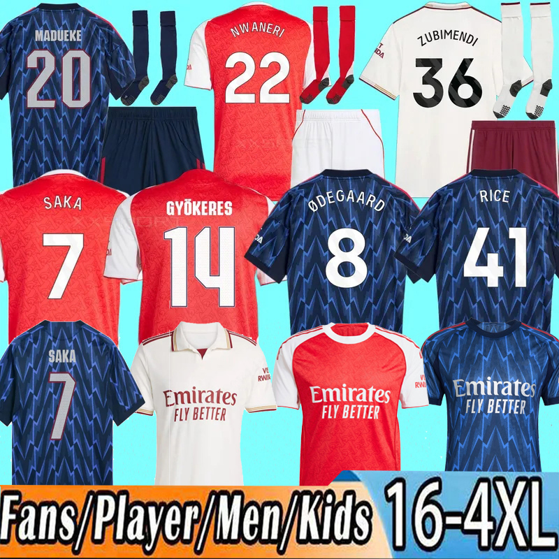 2025 2026 GYOKERES SAKA Zubimendi RICE EZE ODEGAARD Jerseys G. JESUS MARTINELLI SALIBA HAVERTZ maillot GABRIEL ZINCHENKO Gunners 2025 arsenalsfootball kits