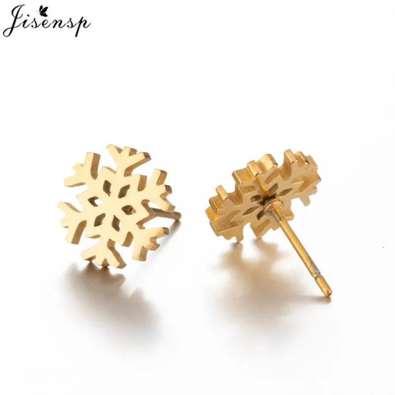 Christmas Stainless Steel Deer Tree Stud Earrings for Women Winter Snowflake Ear Jewelry Girls Xmas Party Earring Accessories 251104