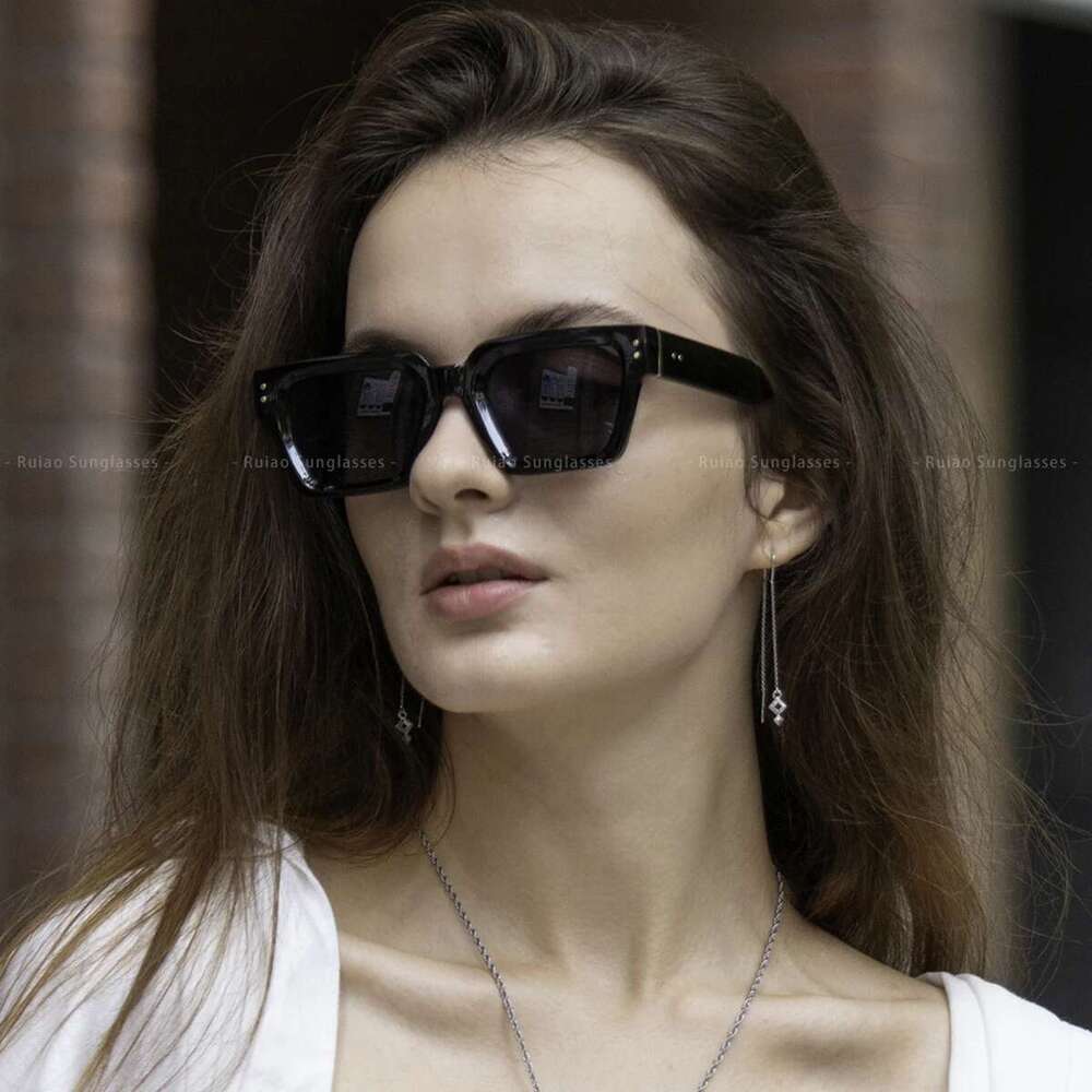 Ruiao 2024 Whole Premium Shades Designer Black Brand Sunglasses Mens Square Sun Glasses For Women