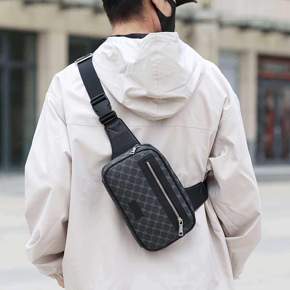 Men's Presbyopic PU Business Casual Chest Bag Crossbody Shoulder Bag, Valentine's Gift, Father's Day Gift