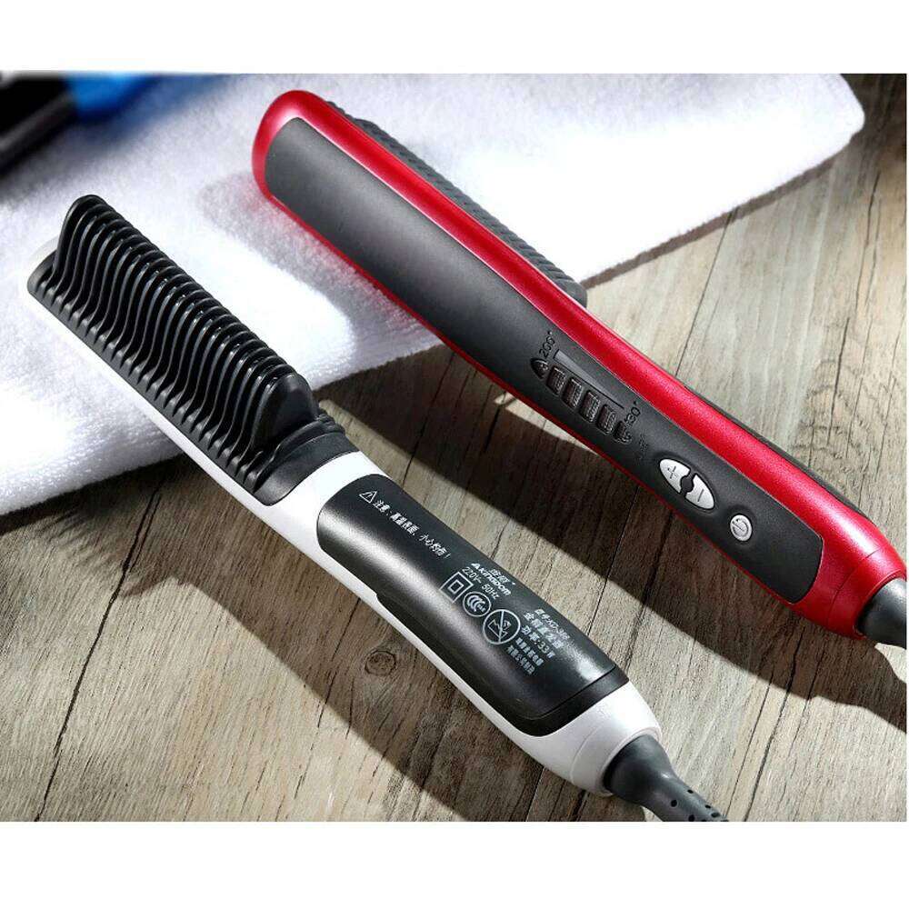 Multifunctional Hair Straightener Professional Quick Heated Electric Hot Comb Curler Hairstyle Brush Curling Iron Stying Tool Xiusiyuan251105