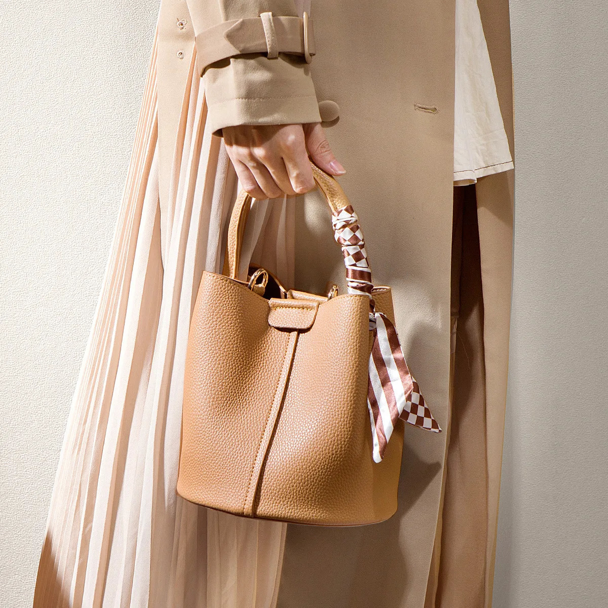 Top Handle Bag Women Crossbody Shoulder Bags Bucket Portable Tote Bag PU Leather Ladies Hand Bag 251104