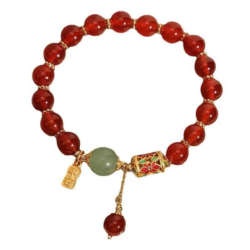 Chinese Style Lotus Butterfly Beadeds for Women Fashion Green Bead Handmades Exquisite Sweet Jewelry Gifts C251105