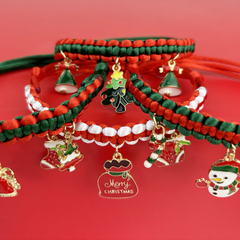 Free shipping Pet Supplies Cat Collars 2026 New Fashionable High Quality New Year Pet Collar Christmas Weaving Pendant Cat and Dog Neck Rings