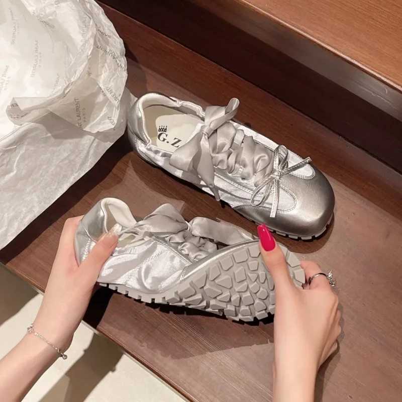 New Spring Wen Ballet Flats Fion Elegant Round Toe Cross Strap Shoes Ladies Cfort Street Style Soft Sole Balleri Shoes Y251105