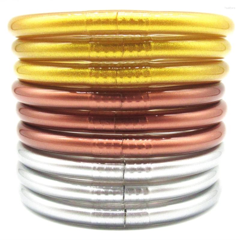 Bangle 9pcs/Set Bowknot Jelly Tibetan Buddha Girl Bracelet Color Mantra Buddhist Friendship For Women