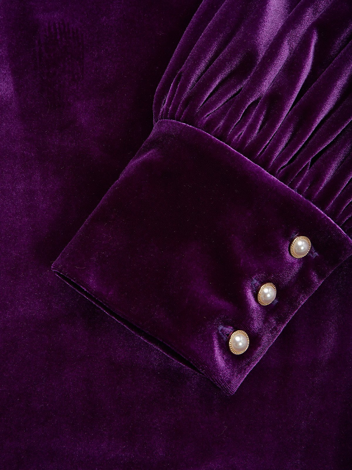 Women's Velvet V-Neck Midi Dress with Puff Sleeves, Elegant Ruched Bodycon Dress for Cocktail & Formal Events 23566