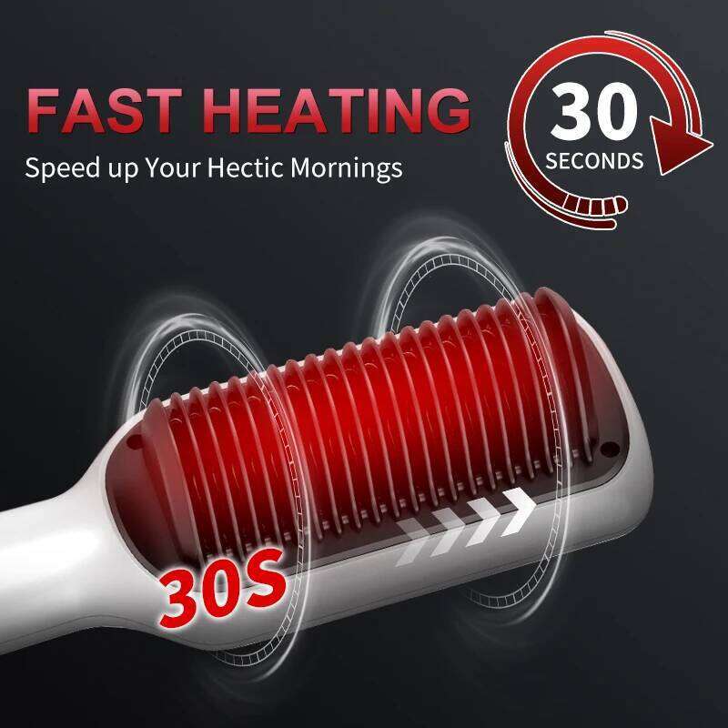 KSKIN Top Hot Sale Straightener 2 In 1 Mini Brush Multifunctional Professional Flat Iron Hair Comb Xiusiyuan251105