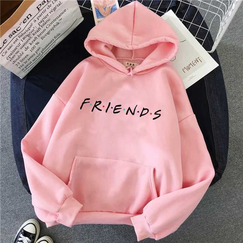 Womens Friends Letter Print Hoodies Fall Winter Long Sleeve Sweatshirt Pullovers Ladies Girls Graphic Y2k Hooded Clothes FemaleT251105