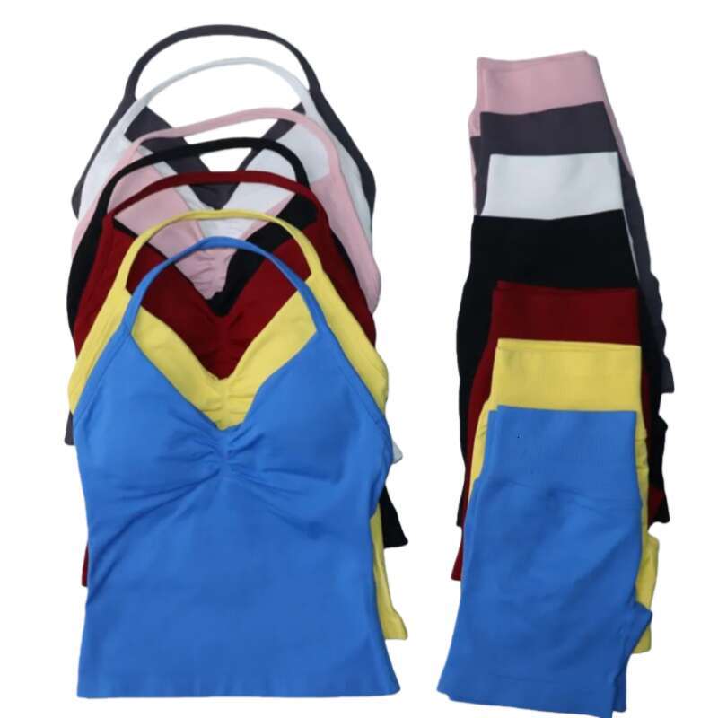 Yoga shorts set fitness clothing fleece hip protection pants thick vest-style sports jacket long pants set sports one-piece suit sports set dfyne