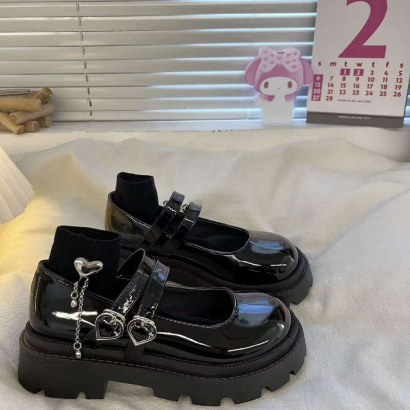 Large size 4142 Le Fu for women 2024 new spring sponge cake versatile British style small leather Mary Jane single shoes 43