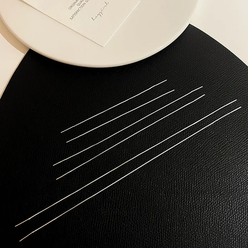 Trend S925 Silver Needle Long Earrings Silk tassel Chain Hanging Earline Straight Jewelry Gifts 250326