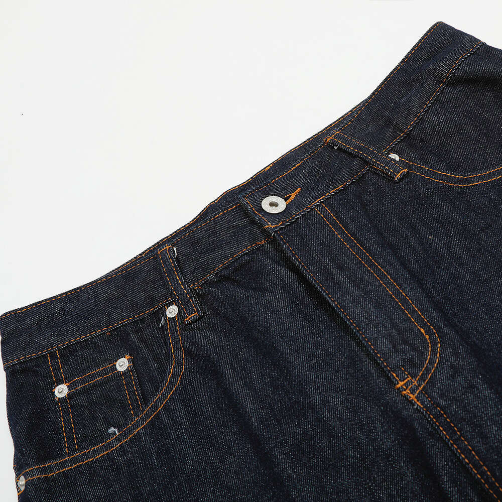 Original Cowhide Scimitar Jeans Men's Street Fashion Ins Style Loose Wide-Leg Versatile Trendy Design Long Pants