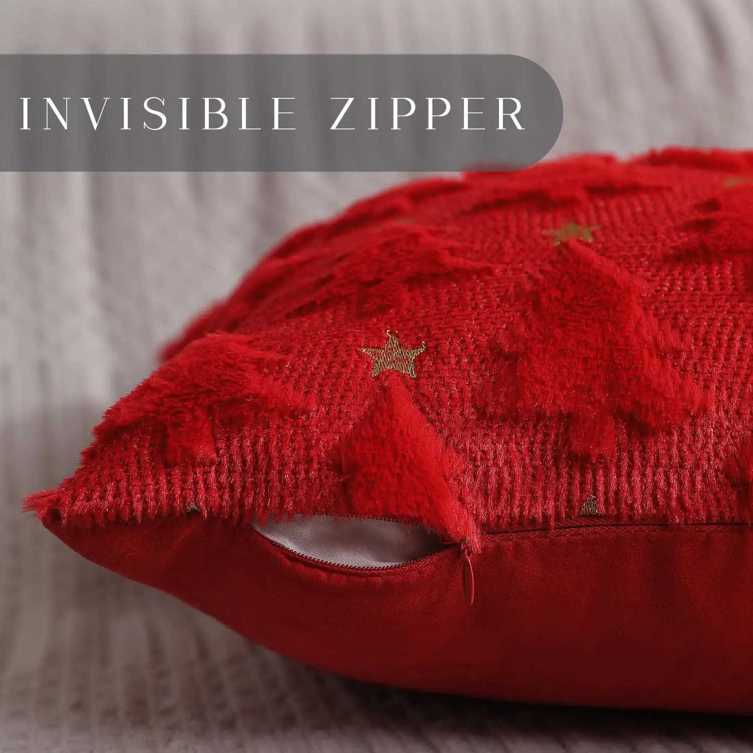 Christmas Pillow Cover Cute White Ghost Spooky Square Throw Pillows Soft Plush Faux Fur Fall Decorative Cushion Covers for Couch Y251105