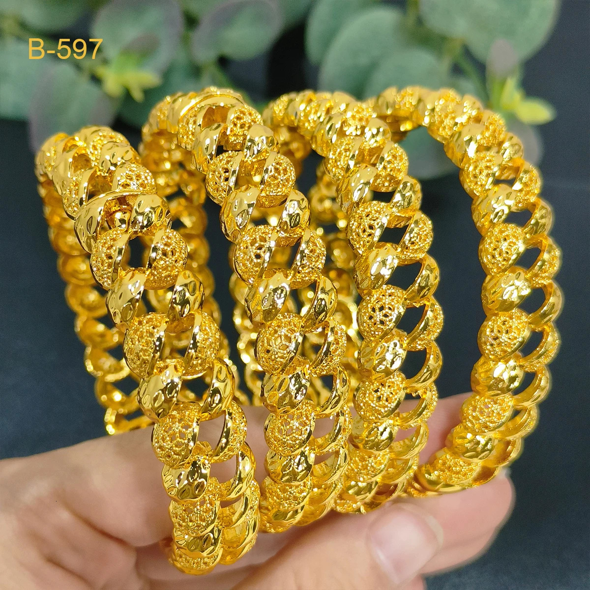 ANIID African 24k Gold Plated Bangles For Indian Women Wedding Bridal Ethiopian Brazilian Bracelets Dubai Jewellery Gifts 251031