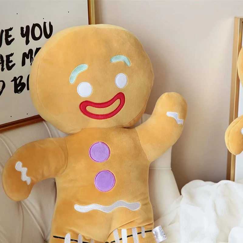 Big Christmas Plush Gingerbread Man Cushion Merry Christmas Pillow Ornament Decor for Home Xmas Ornaments New Year Gift Y251105