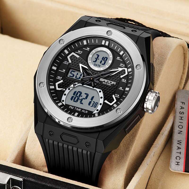 DHwatches Sanda New Trendy Korean Version Watch for Men Creative Personality Men's Electronic Wristwatch