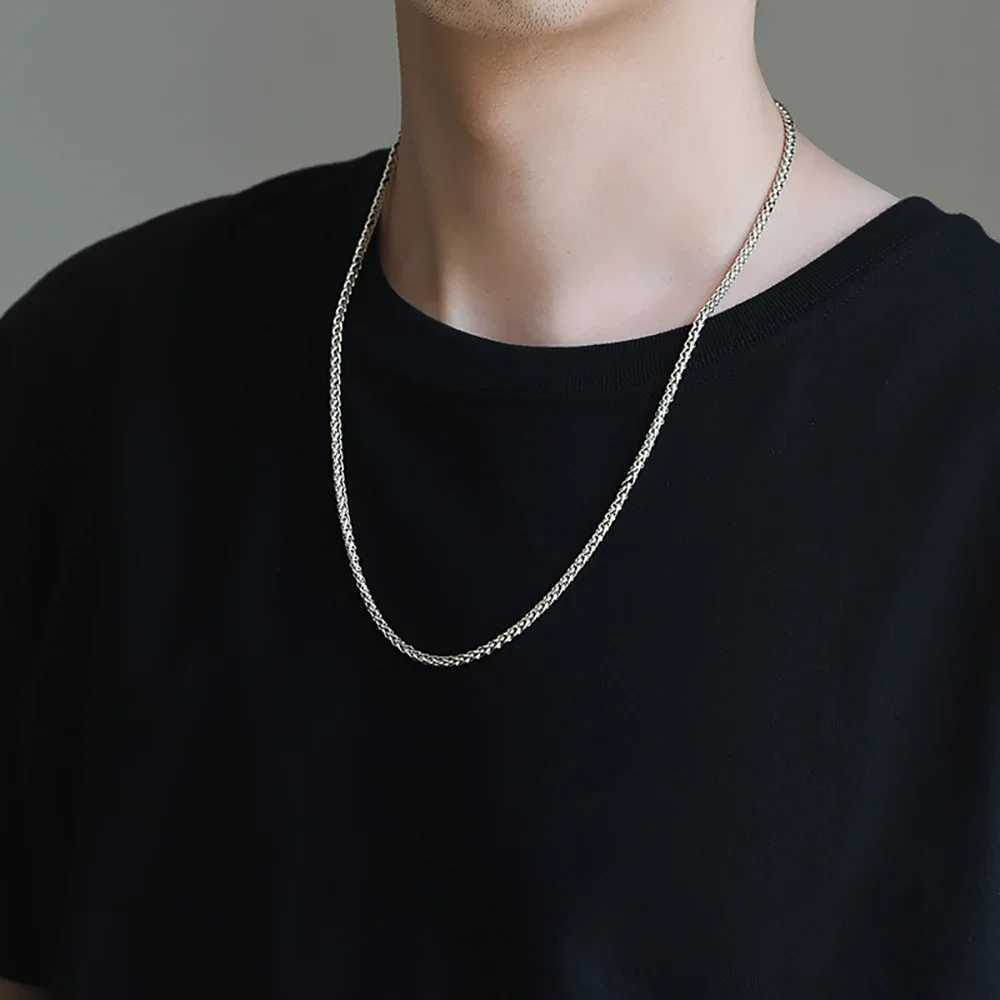 925 Sterling Silver 3mm Braided Wheat Chain Bracelet 17-21cm Simple Retro Minimalism Jewelry For Men and WomenXJ251105