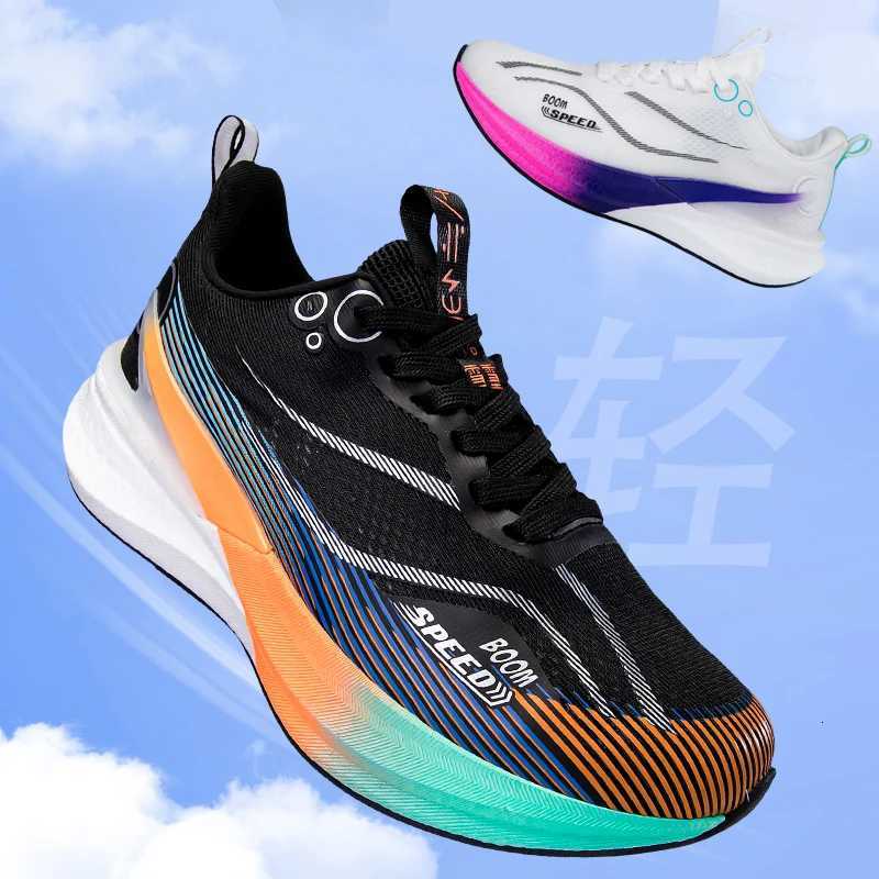 2025 New Men Running Shoes Carbon Board Marathon Shoes Wen Shock Absorption tra-Light Rebound Sports Shoes Y251104