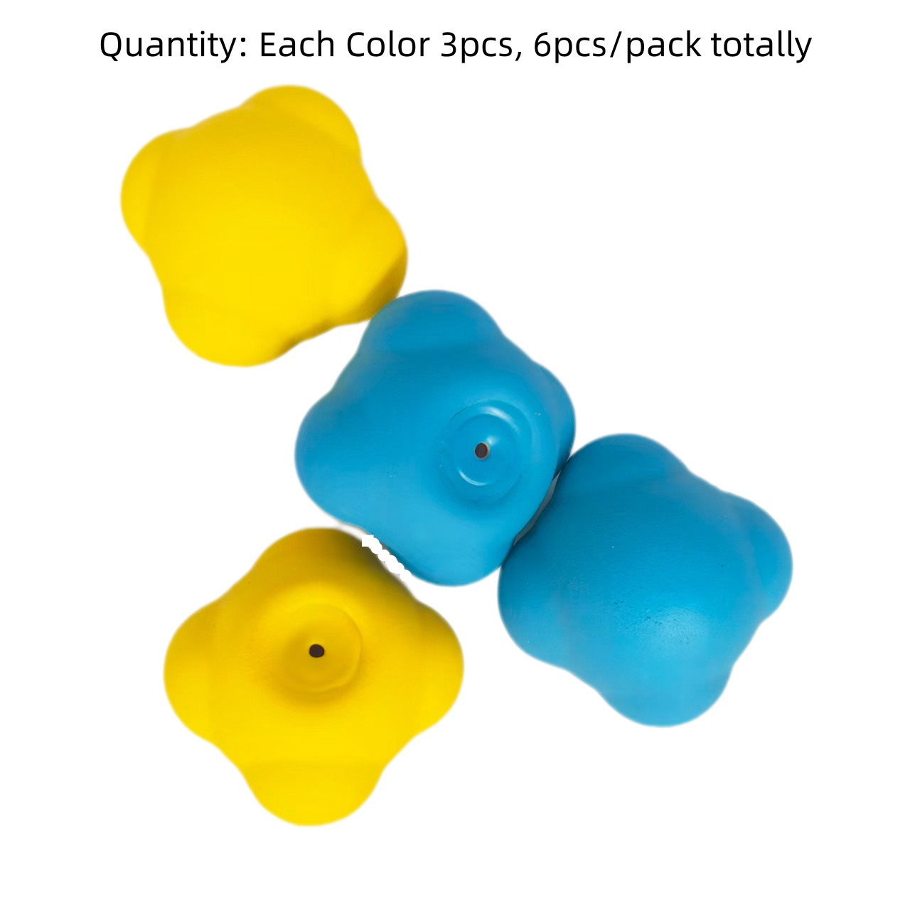 Rubber Squeaky Chewy Dog Toy Soft Natural Latex Interactive 5.5cm Bouncy Balls Dog Toys with Bright Colors for Small Dogs 6pcs/Pack