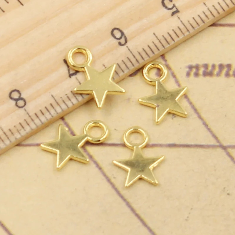 30 Charming Star 11x8mm Xizang Silver Pendant Antique Jewelry Making DIY Handicrafts 250325