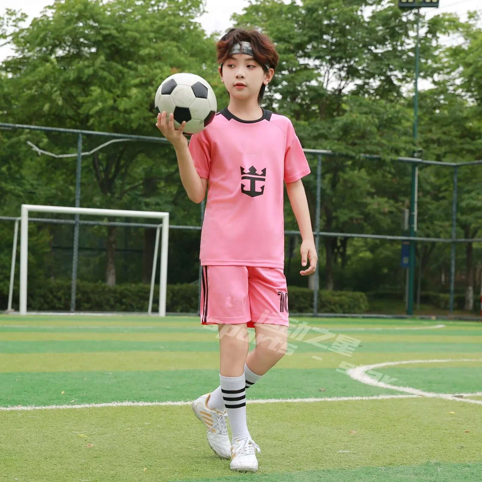 Children's Sports Suit Boy Girl Messis Fans Training Wear Games Rugby Football Shirt Men Kids Child Sets Kit Uniform