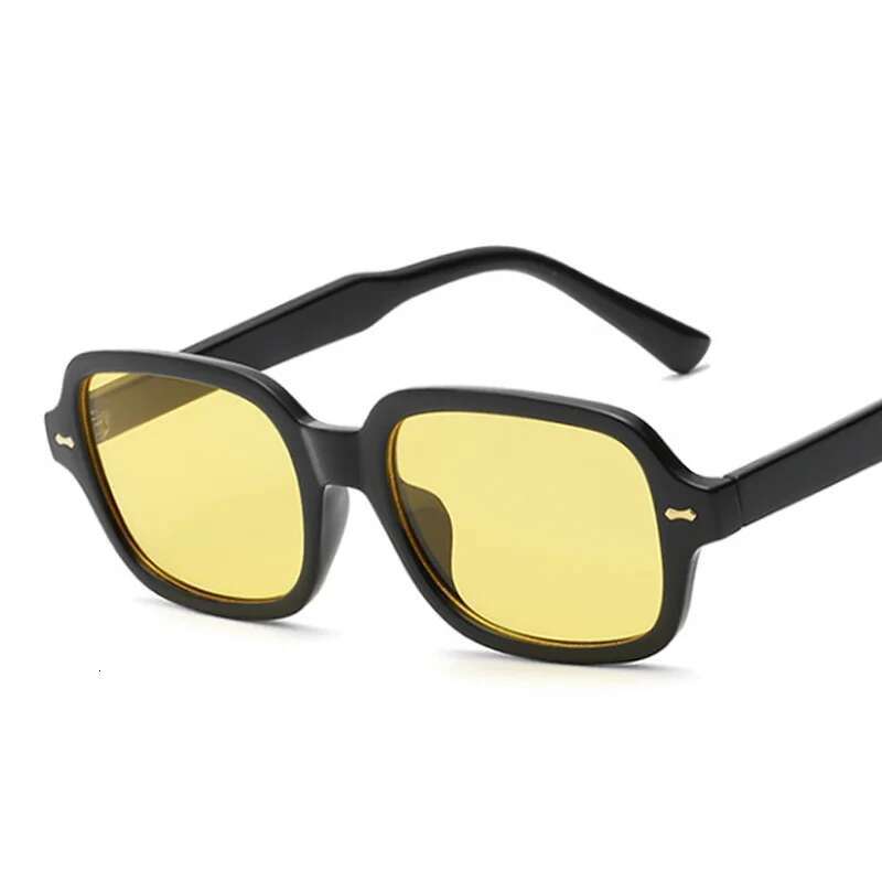 Vintage Square Sunglasses Woman Fashion Retro Sun Glasses Female Yellow Mirror Eyewear Brand Designer Gradient Oculos De Sol