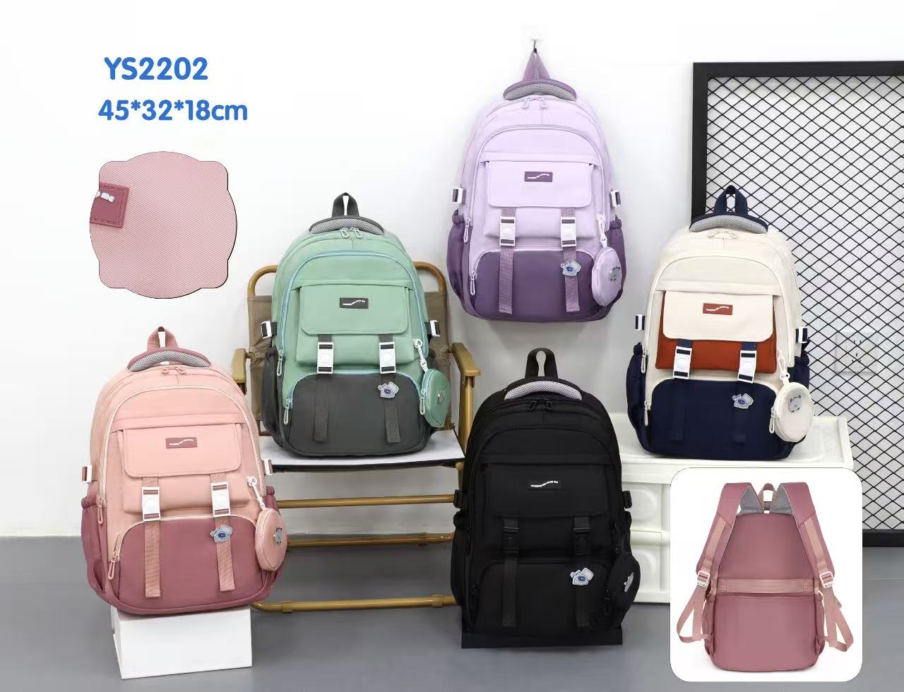 Large Capacity Cute Backpack for Students - Stylish Travel Backpack YS2202, YS2205, YS2206, YS2208