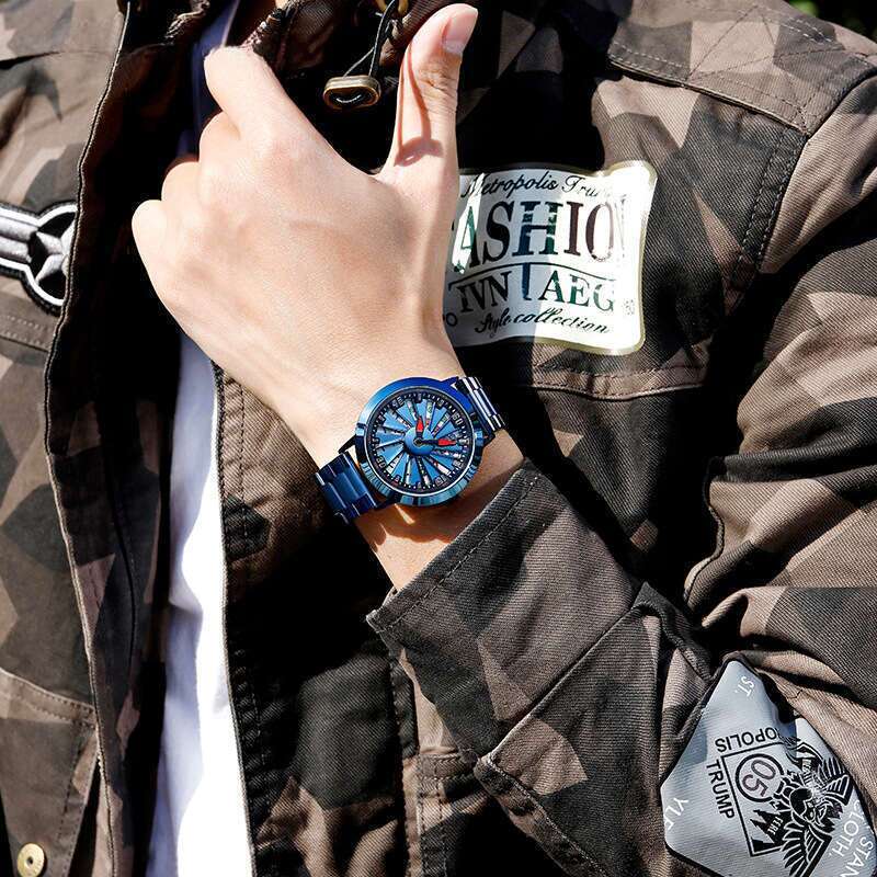 DHwatches Sanda New Model with Running Mahjong Hollow Large Dial Fashionable Personality Creative Concept Men's