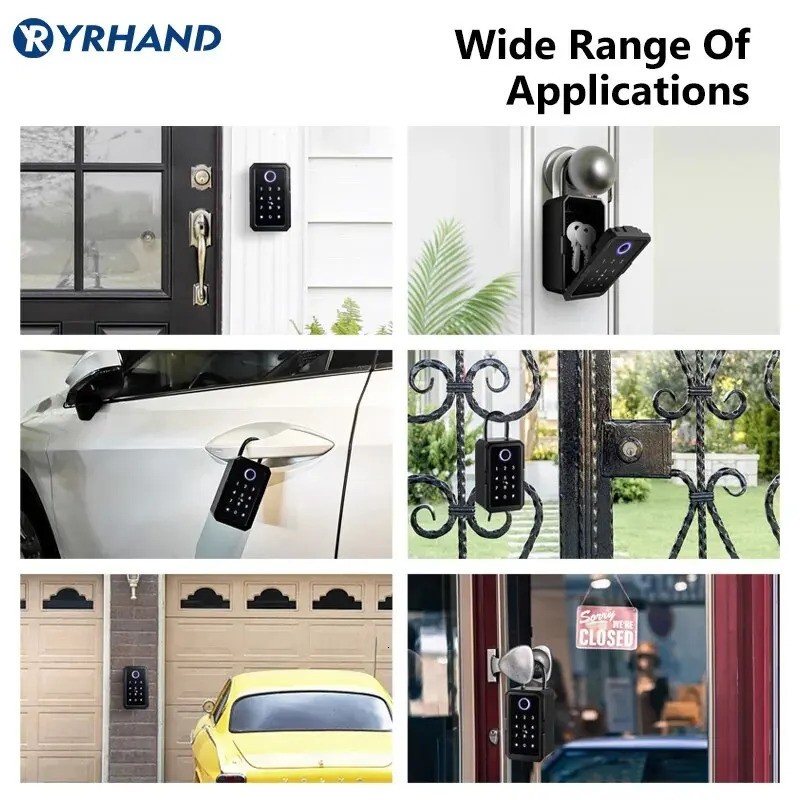 YRHAND TTlock Wifi Security Boxes Password Smart Fingerprint Digital Cerradura Inteligente Tuya Electronic Portable Lock Boxes 250402