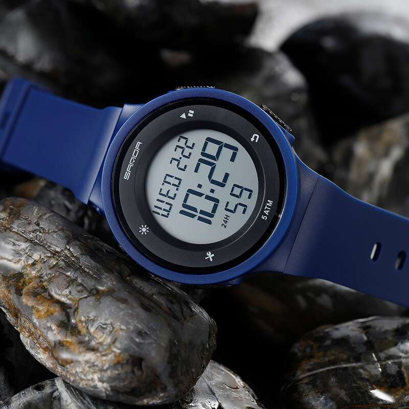 DHwatches Sanda Casual for Men and Women, Multi-Functional Countdown, Luminous Outdoor Hiking Sports Electronic Watch, Diving Waterproof Watch