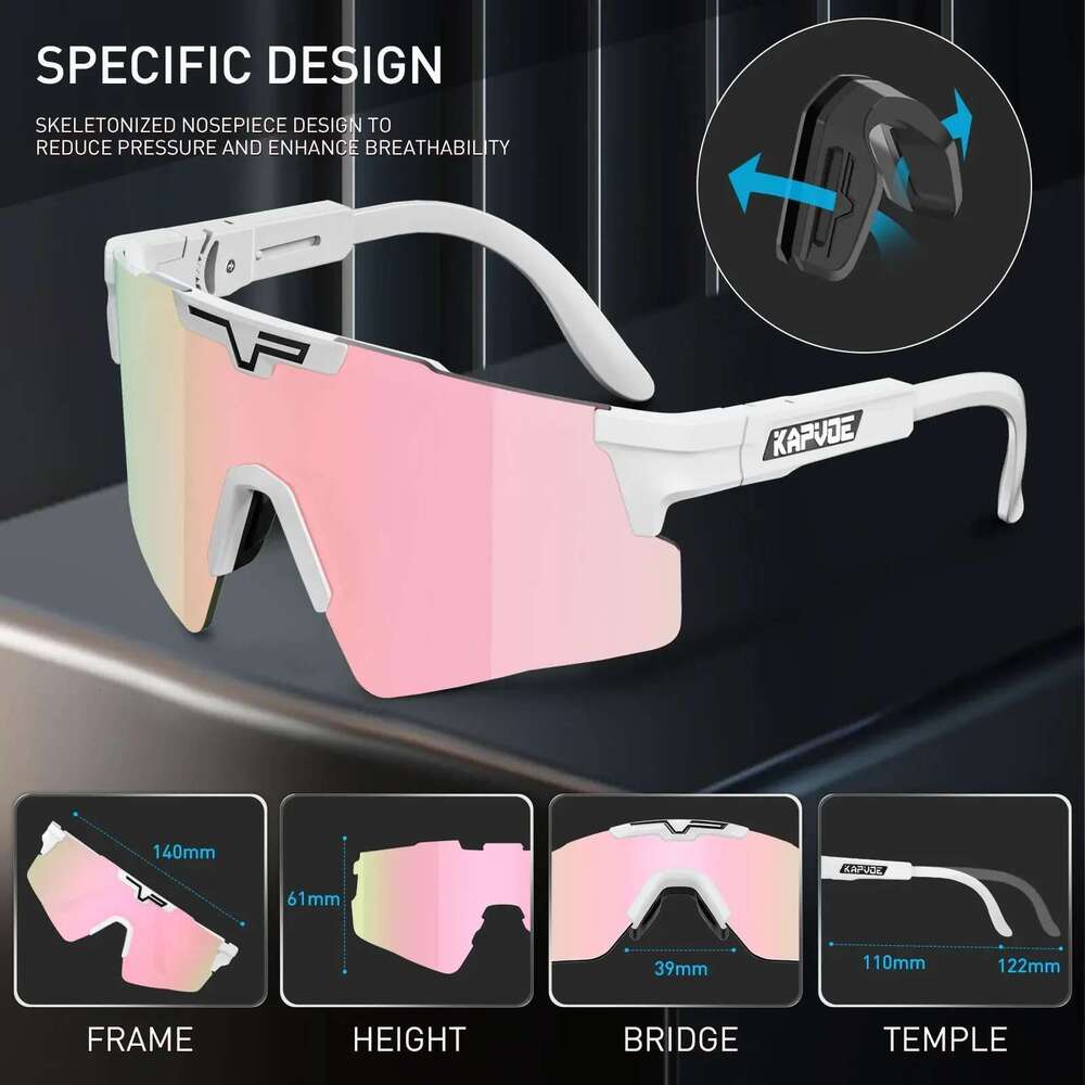 KAPVOE Polarized Sunglasses Men MBT Cycg UV400 Outdoor Sports Bicycle Women Road Bike Glasses