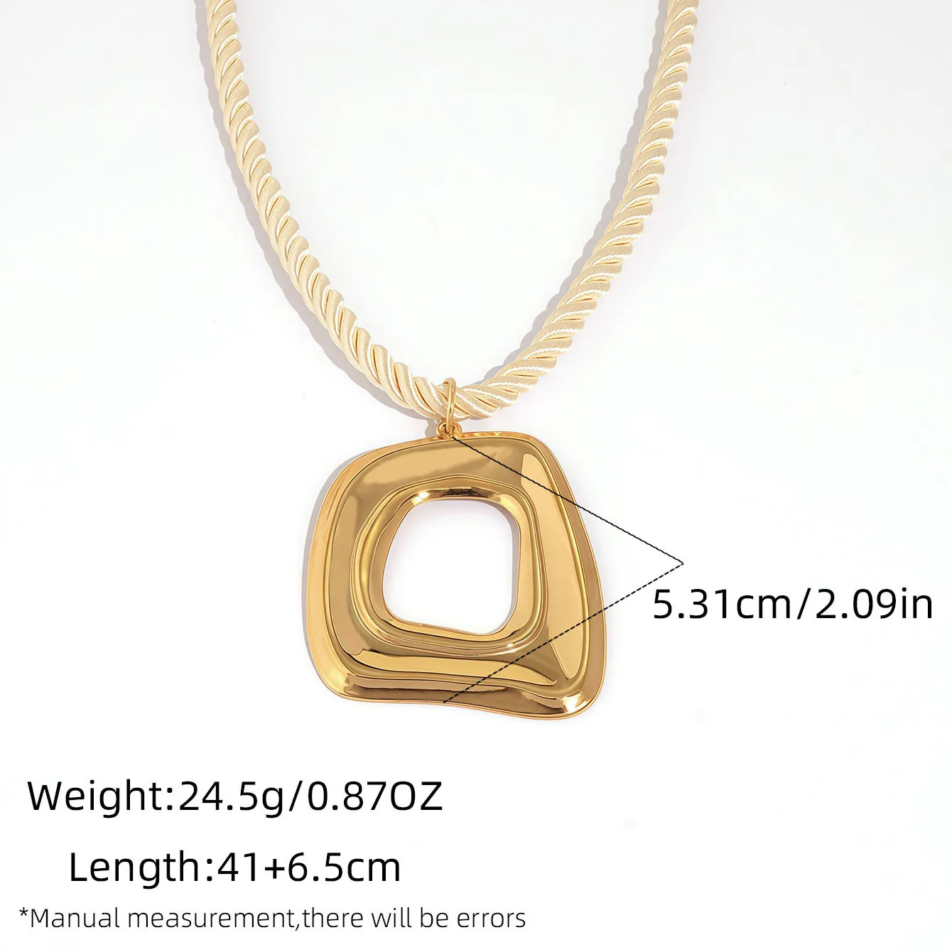 316l Stainless Steel Geometry Hollow Pendant Necklace Fashion Metal Charm Waterproof Cast Pvd Plated Jewelry Gift 251031