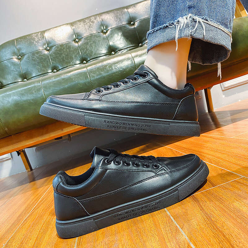 Summer New Fashion Casual Leather Outdoor Couple Sports Large Lace up Board Shoes